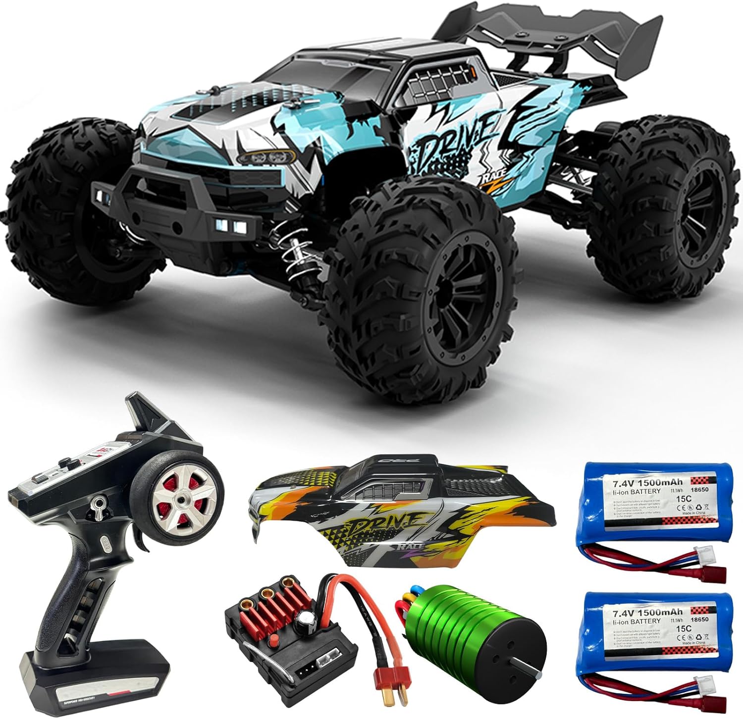 Rc Hobby Grade Monster Truck - Monster Truck RC Brushless Scala 1:16