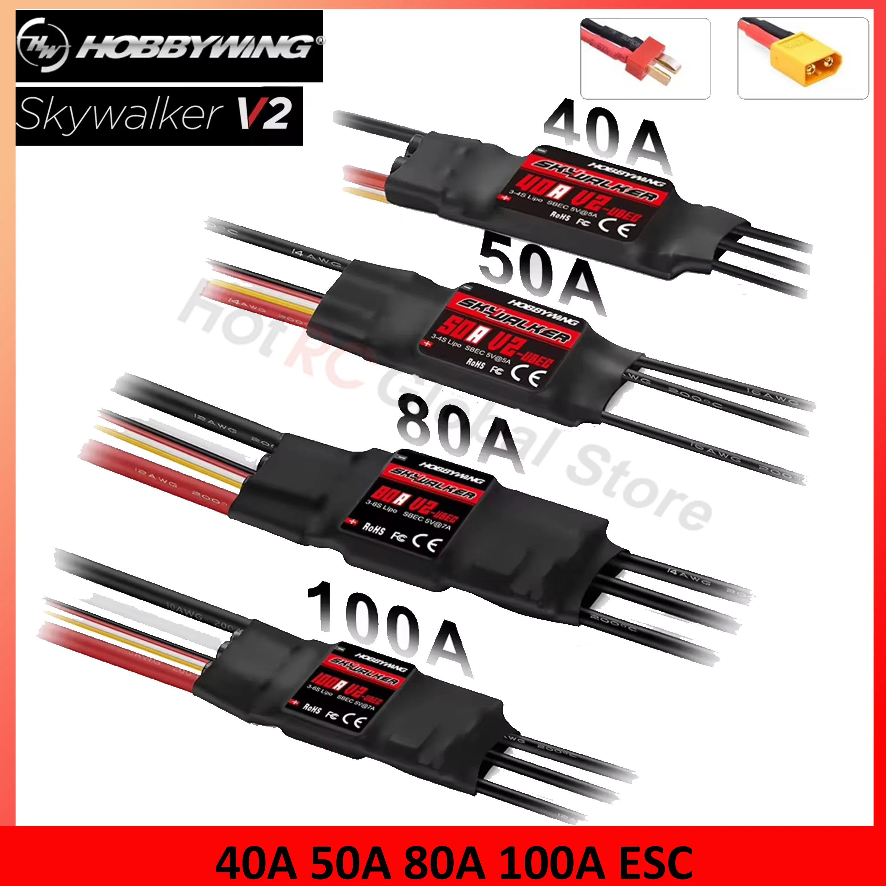 Rc Hobby Motor - HOBBYWING Skywalker serie V2 40A 50A