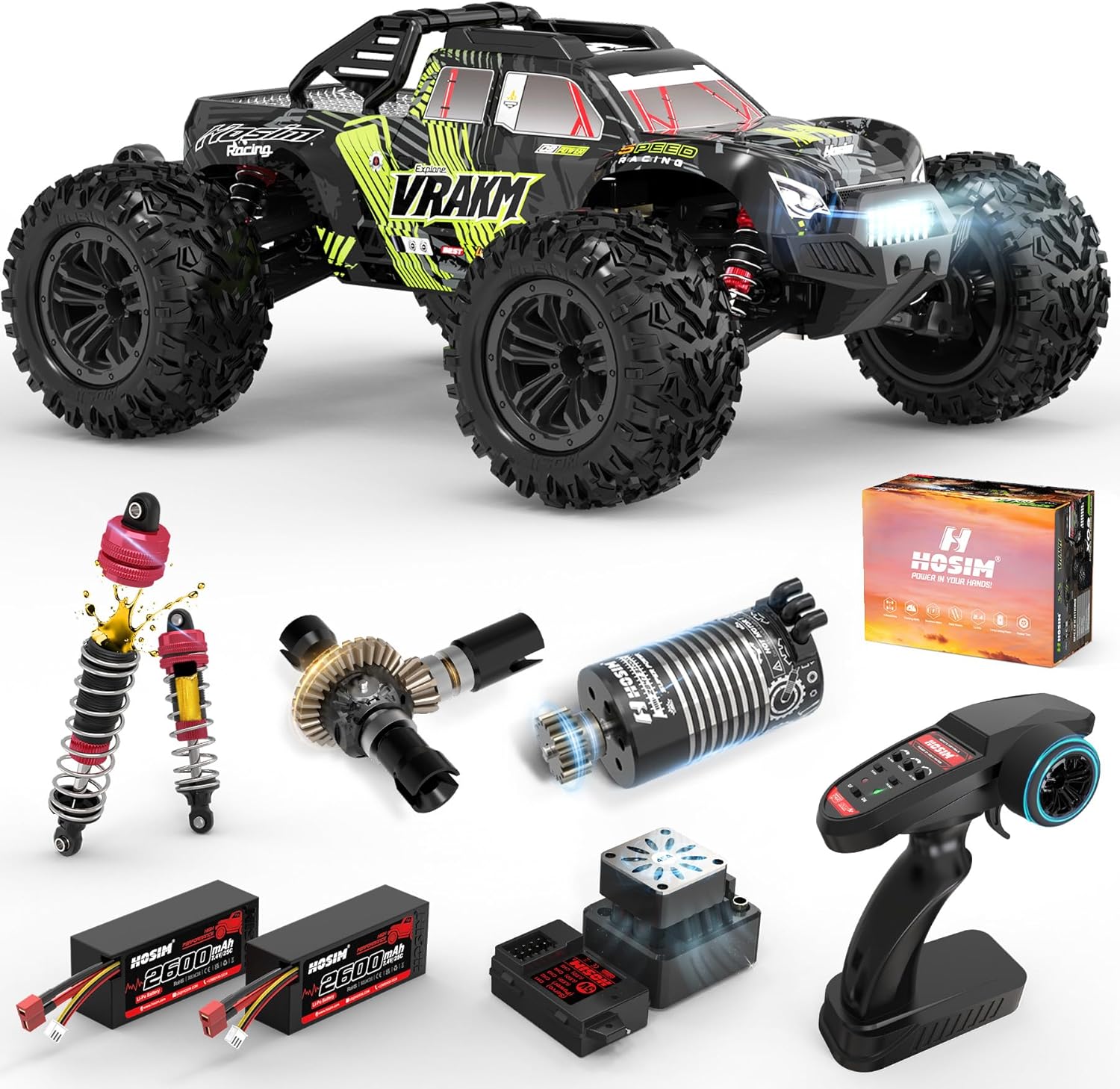 Rc Hobby Grade Monster Truck - Auto RC Brushless per Adulti, Scala