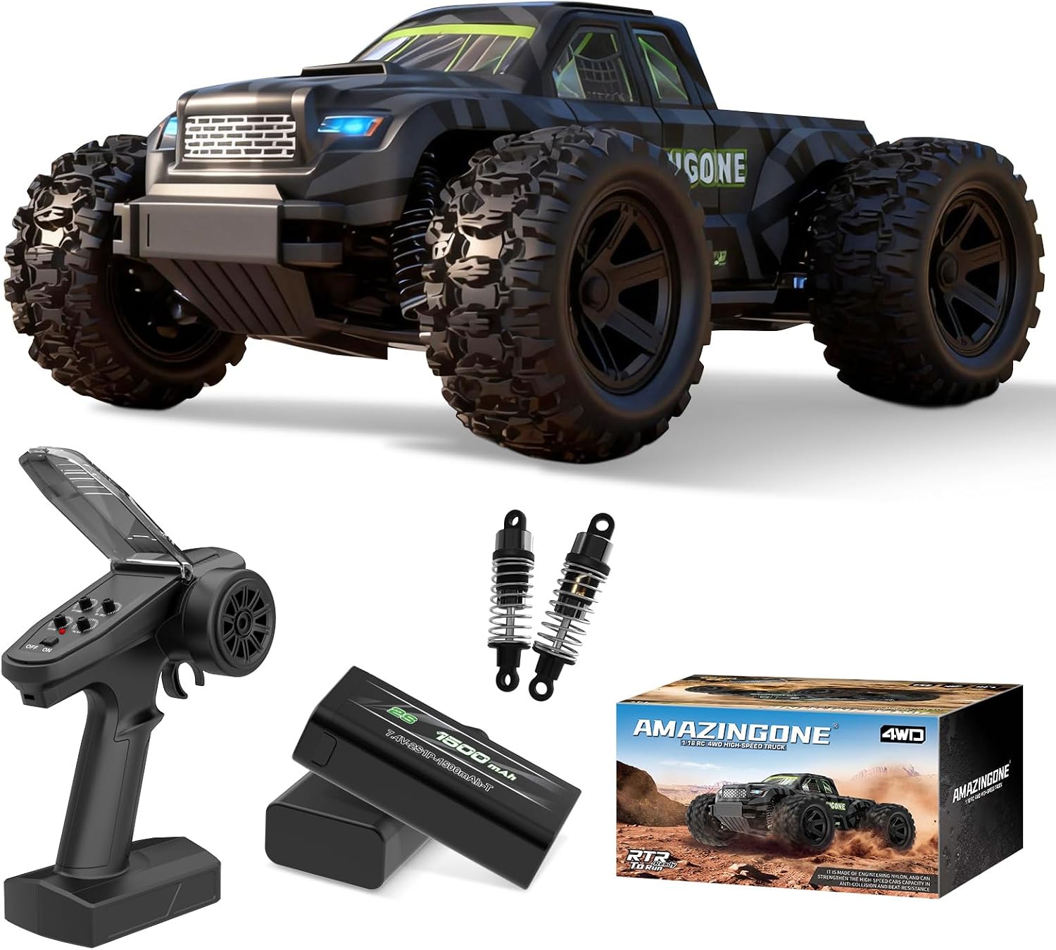 Rc Hobby Grade Monster Truck - JT18W Auto RC in Scala 1/18