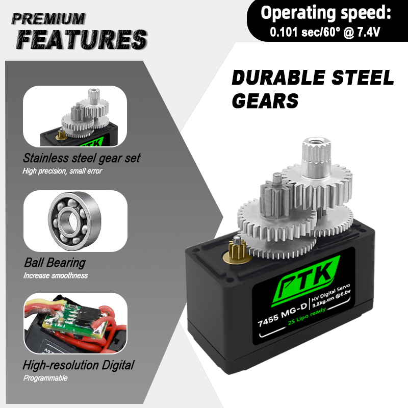 Servo Digitale PTK 7455MG-D 12 - Rc Hobby Shops recensione e prezzo