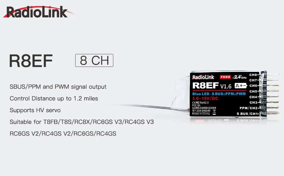 Ricevitore Radiolink R8EF 2.4G - Receiver Sbus 8Ch recensione e prezzo